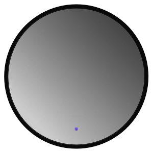 Lustro ścienne LED 85 cm bez piaskowania z włącznikiem czarne 108699 Lustro ścienne LED 85 cm bez piaskowania z włącznikiem czarne 108699