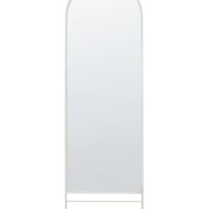 Lustro ścienne metalowe 45×145 cm białe 302092