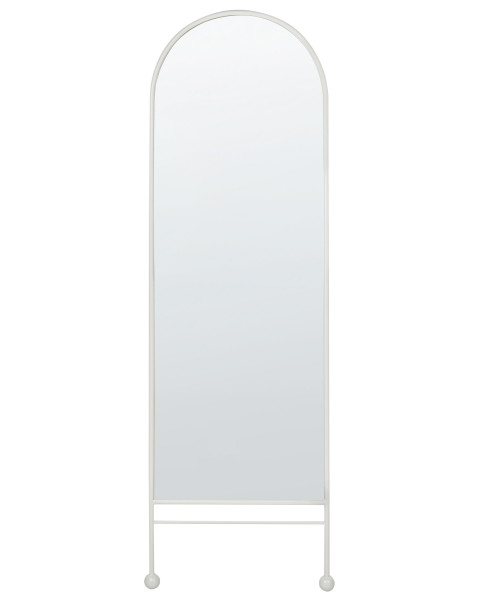 Lustro ścienne metalowe 45x145 cm białe 302092