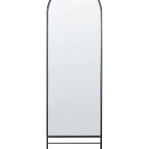Lustro ścienne metalowe 45×145 cm czarne 302091