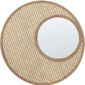 Lustro ścienne okrągłe bambus ø 60 cm 190883 Lustro ścienne okrągłe bambus ø 60 cm 190883
