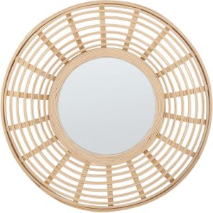 Lustro ścienne okrągłe bambus ø 60 cm 189291 Lustro ścienne okrągłe bambus ø 60 cm 189291