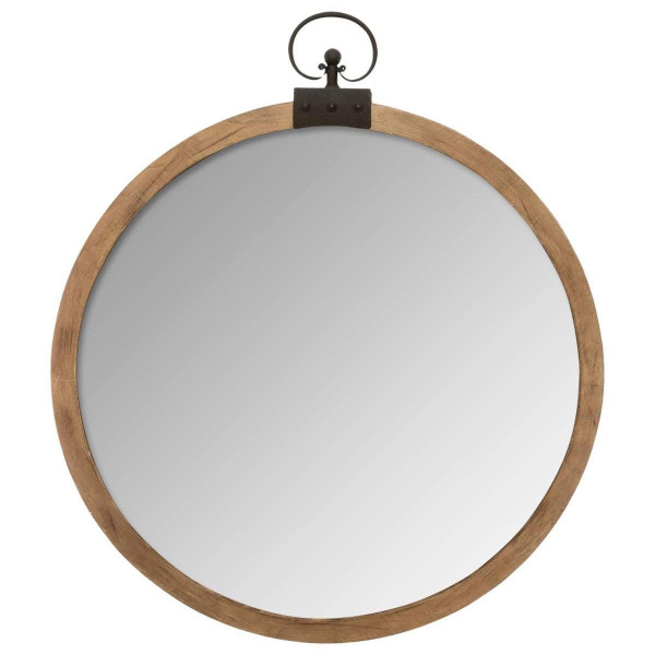 Lustro ścienne, okrągłe, dekoracyjne w oprawie MDF, Ø 74 cm 117423
