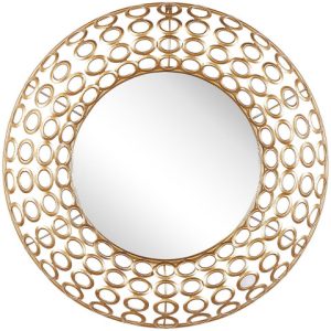 Lustro ścienne okrągłe glam ⌀ 80 złote 189373 Lustro ścienne okrągłe glam ⌀ 80 złote 189373