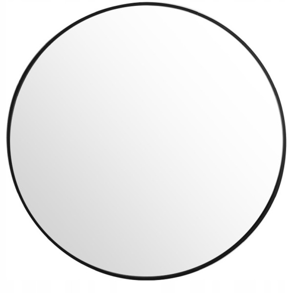Lustro ścienne okrągłe łazienkowe czarne 60 cm 357464
