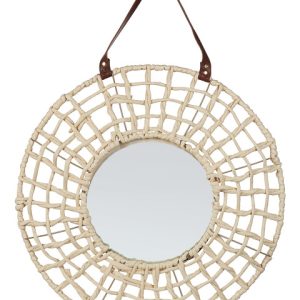 Lustro ścienne okrągłe plecione ø 60 cm 189271 Lustro ścienne okrągłe plecione ø 60 cm 189271