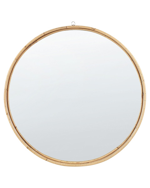 Lustro ścienne okrągłe rattan 60 cm 848604