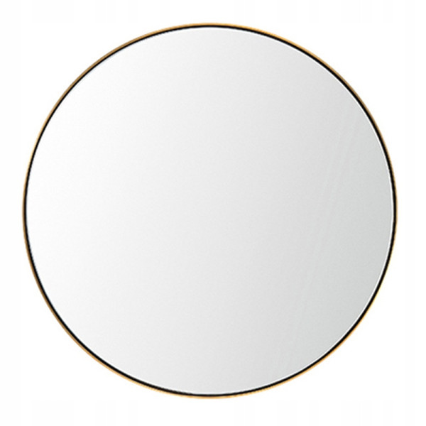 Lustro ścienne okrągłe złote 80 cm 357469