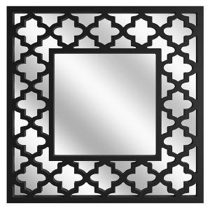 Lustro ścienne Ornament Sarah 50×50 cm czarne 291966 Lustro ścienne Ornament Sarah 50×50 cm czarne 291966