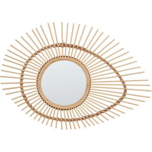 Lustro ścienne owalne bambus 63x45cm 189347 Lustro ścienne owalne bambus 63x45cm 189347