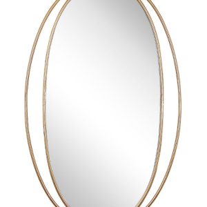 Lustro ścienne owalne glam 90×60 złote 302096 Lustro ścienne owalne glam 90×60 złote 302096