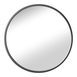 Lustro ścienne w ramie Circle 80 cm okrągłe czarne 678463 Lustro ścienne w ramie Circle 80 cm okrągłe czarne 678463