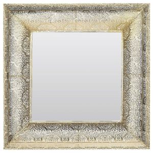 Lustro ścienne wiszące 60×60 złote kwadrat 189265 Lustro ścienne wiszące 60×60 złote kwadrat 189265