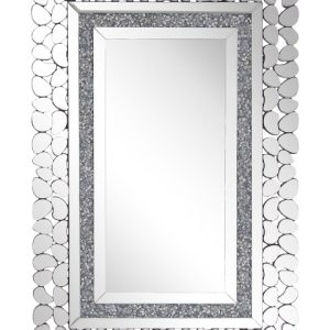 Lustro ścienne wiszące 60×90 srebrne 189274 Lustro ścienne wiszące 60×90 srebrne 189274