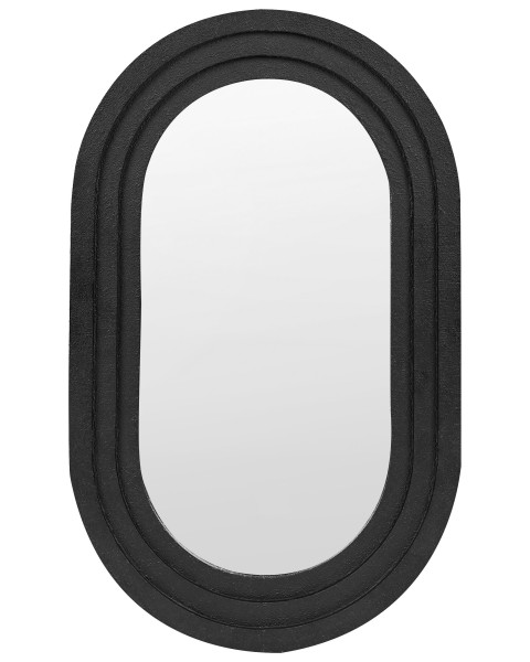 Lustro ścienne wiszące czarne owalne 302100