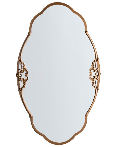 Lustro ścienne wiszące w stylu vintage glamour złote 804043