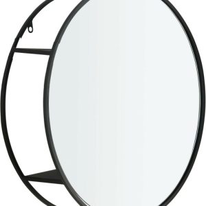 Lustro ścienne z półkami LOFT okrągłe 45×45 cm 781975 Lustro ścienne z półkami LOFT okrągłe 45×45 cm 781975