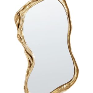 Lustro ścienne złota rama 75 x 37 cm nowoczesne 651946 Lustro ścienne złota rama 75 x 37 cm nowoczesne 651946