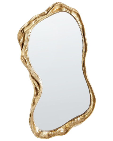 Lustro ścienne złota rama 75 x 37 cm nowoczesne 651946