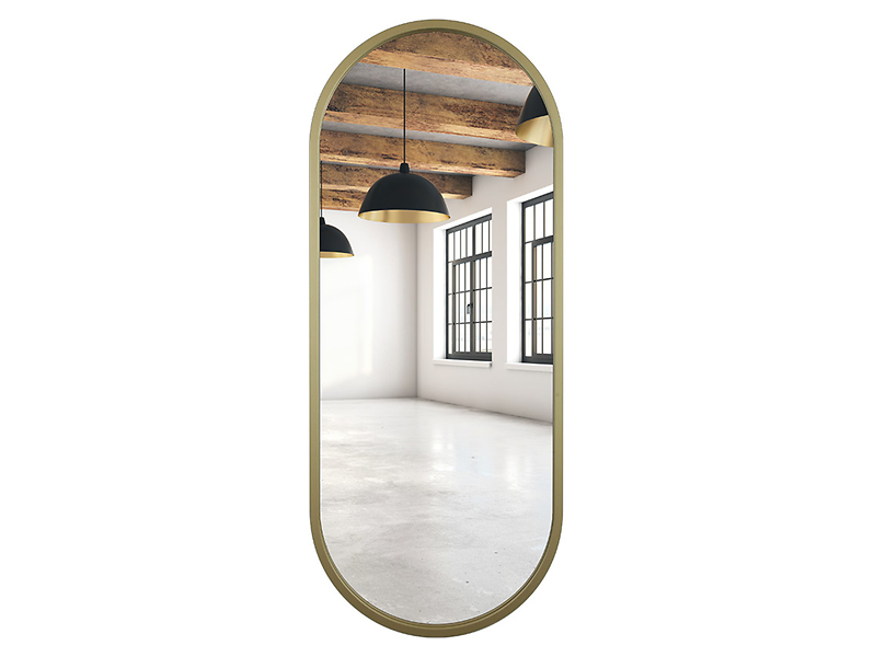 Lustro ścienne złoty mat 45x110 53593