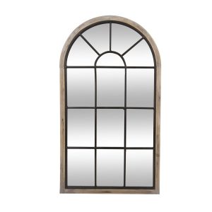 Lustro ścienne Zoe brązowa rama 106×60 cm ozdobne okno witryna 94478 Lustro ścienne Zoe brązowa rama 106×60 cm ozdobne okno witryna 94478