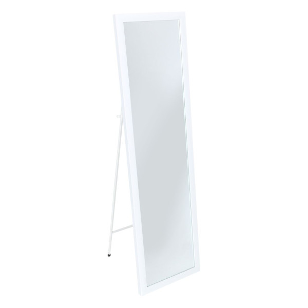 Lustro stojące podłogowe prostokątne 35x125 cm białe, rama mat 1005620