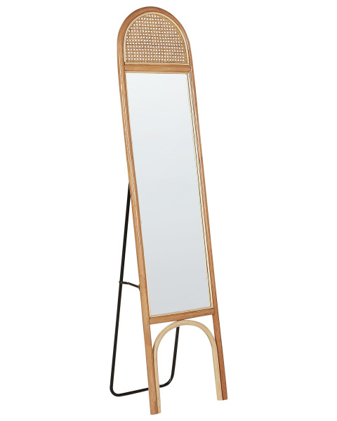Lustro stojące rattan 168x41cm owal naturalne 372347