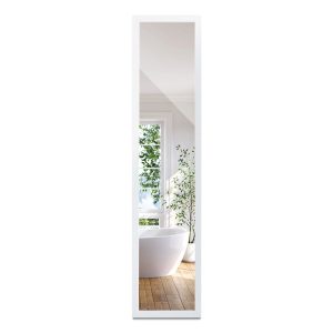 Lustro Stojące w Białej Ramie Nowoczesne 36×156 cm Wallfluent 797243 Lustro Stojące w Białej Ramie Nowoczesne 36×156 cm Wallfluent 797243