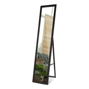 Lustro Stojące w Czarnej Ramie Nowoczesne 36×156 cm Tulup 796802 Lustro Stojące w Czarnej Ramie Nowoczesne 36×156 cm Tulup 796802