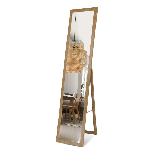 Lustro Stojące w Dębowej Ramie Eleganckie 36x156 cm Tulup 796801