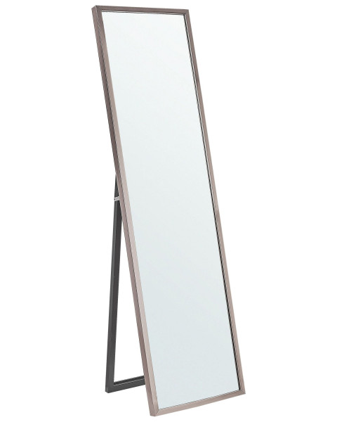 Lustro stojące z ramą 40x140 srebrne 281185