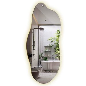Lustro Unikatowe Ścienne do Salonu 40×90 cm Neutralne LED 656099