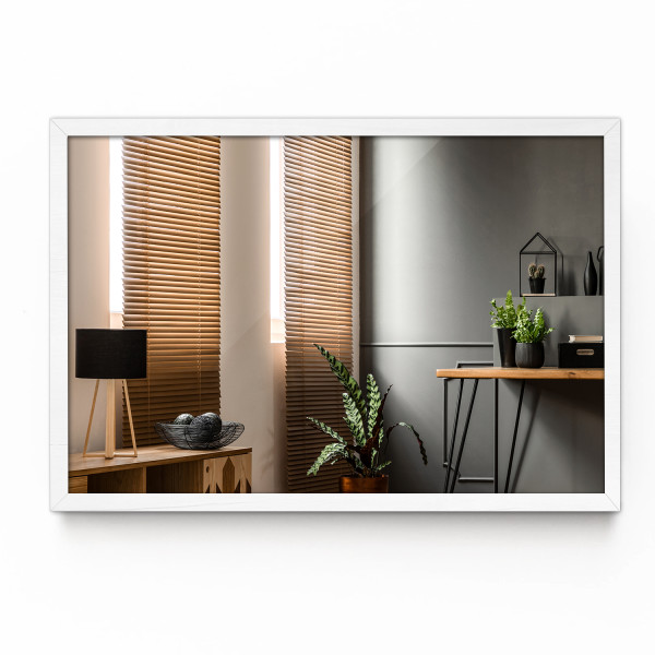 Lustro w Białej Ramie do Makijażu Toaletka 80x60 102520