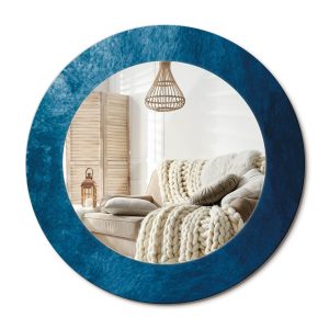 Lustro w ramie szklanej fi50 Błyszczący marmur nowoczesne luksusowe ścienne 897297 Lustro w ramie szklanej fi50 Błyszczący marmur nowoczesne luksusowe ścienne 897297