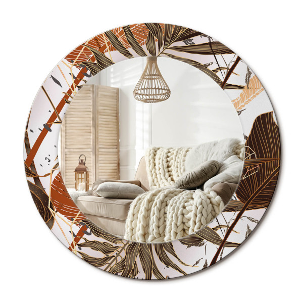 Lustro w ramie szklanej fi50 Metaliczny rustykalny nowoczesny loft design 897467