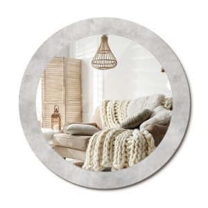 Lustro w ramie szklanej fi70 Betonowa tekstura loft nowoczesne dekoracyjne 897278