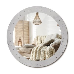 Lustro w ramie szklanej fi70 Tekstura betonowa nowoczesne loft na ścianę 897366 Lustro w ramie szklanej fi70 Tekstura betonowa nowoczesne loft na ścianę 897366