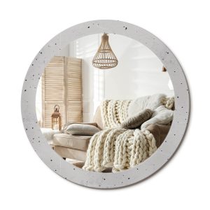 Lustro w ramie szklanej fi80 Tekstura betonowa nowoczesne loft na ścianę 897373 Lustro w ramie szklanej fi80 Tekstura betonowa nowoczesne loft na ścianę 897373