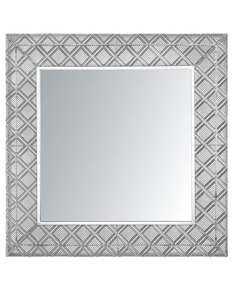 Lustro wiszące kwadratowe 80x80 srebrne 189372