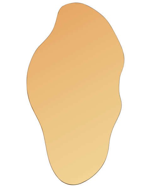 Lustro wiszące nieregularne brązowe 354301