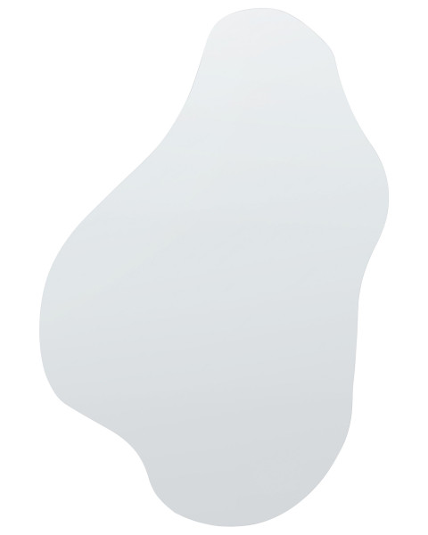 Lustro wiszące nieregularne srebrna rama 354299