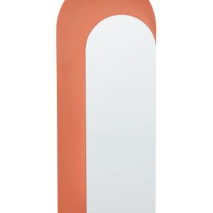 Lustro wiszące owalne pomarańczowa rama 354302 Lustro wiszące owalne pomarańczowa rama 354302