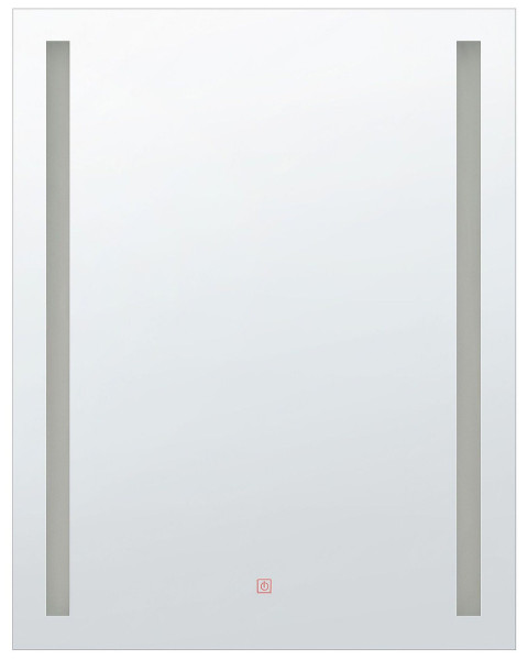 Lustro wiszące ścienne LED 60x80 srebrne 190907