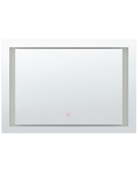 Lustro wiszące ścienne LED 60x80 srebrne 190906