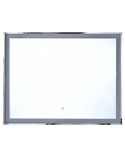 Lustro wiszące ścienne LED 90x70 srebrne 190902