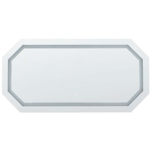 Lustro wiszące ścienne LED ośmiokątne 120 x 60 cm 297780 Lustro wiszące ścienne LED ośmiokątne 120 x 60 cm 297780