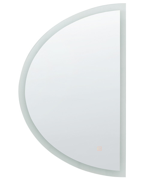 Lustro wiszące ścienne LED półokrągłe ø 80 cm 190901