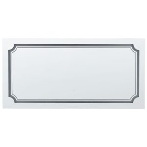 Lustro wiszące ścienne LED prostokątne 120 x 60 cm 190919 Lustro wiszące ścienne LED prostokątne 120 x 60 cm 190919