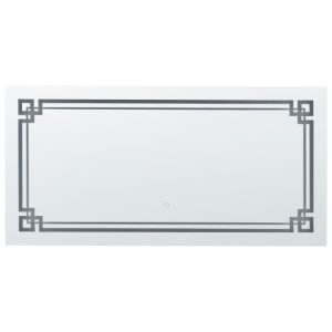 Lustro wiszące ścienne LED prostokątne 120 x 60 cm 190905 Lustro wiszące ścienne LED prostokątne 120 x 60 cm 190905