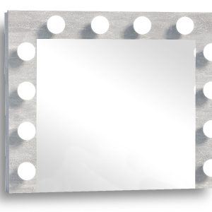 Lustro z 12 żarówkami LED idealne do toaletki beton 776769 Lustro z 12 żarówkami LED idealne do toaletki beton 776769